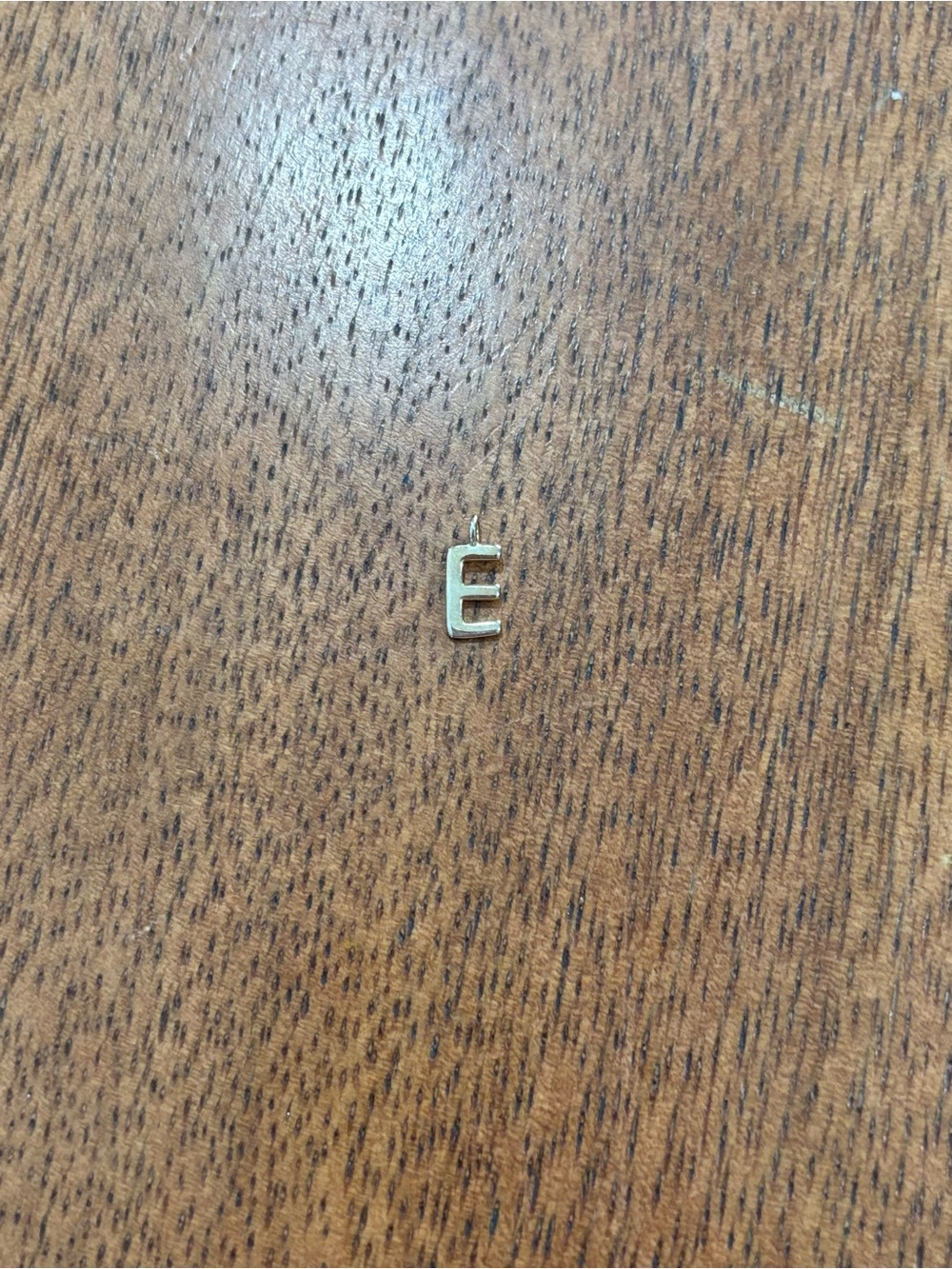 10K Gold Letter E Pendant Charm